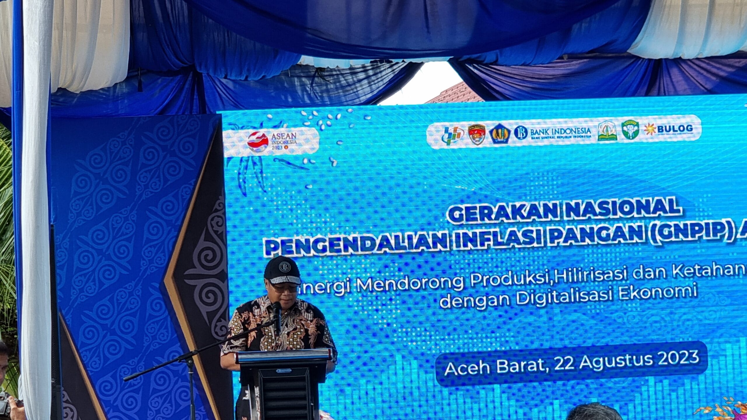 Kegiatan GNPIP Aceh 2023 di gampong Paya Lumpat, kecamatan Samatiga, kabupaten Aceh Barat, pada Selasa (22/08/2023).